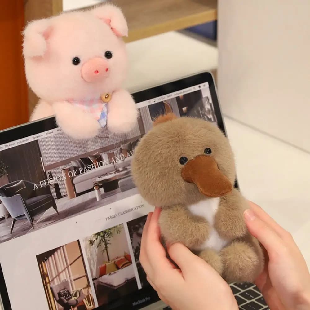 Peluche Elefante da 15 cm alla Moda, Cuscino Animale Super Morbido, Orsetto da Scrivania Realistico, Animali di Peluche e Giocattoli Imbottiti
