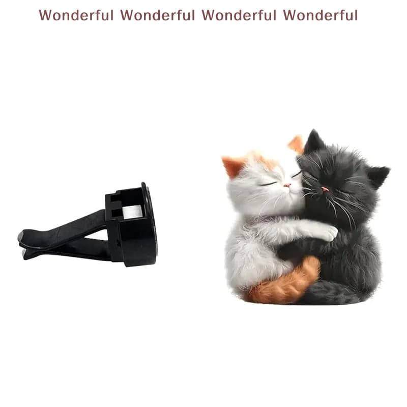 Decorative Car Air Intake Accessory Double Pack Perfume Diffuser for Cat Shaped Car Clip for Car Indoor Aromatherapy