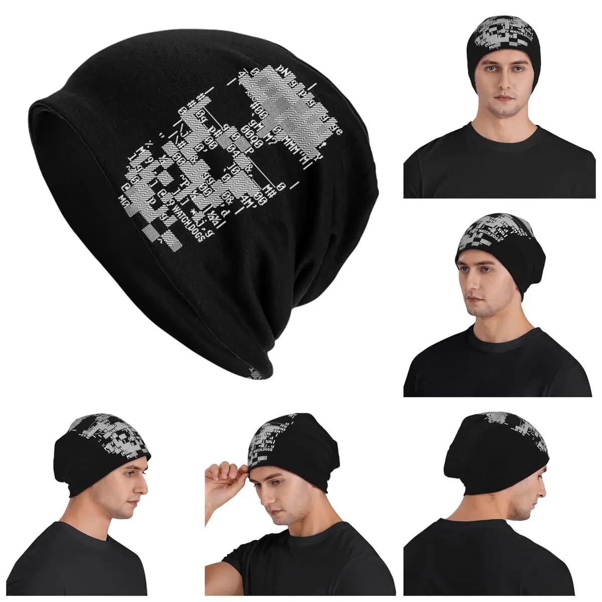 Skull In Code Watch Dog Legion Game Unisex Adult Beanies Caps Knitted Bonnet Hat Warm HipHop Autumn Winter Outdoor Skullies Hats