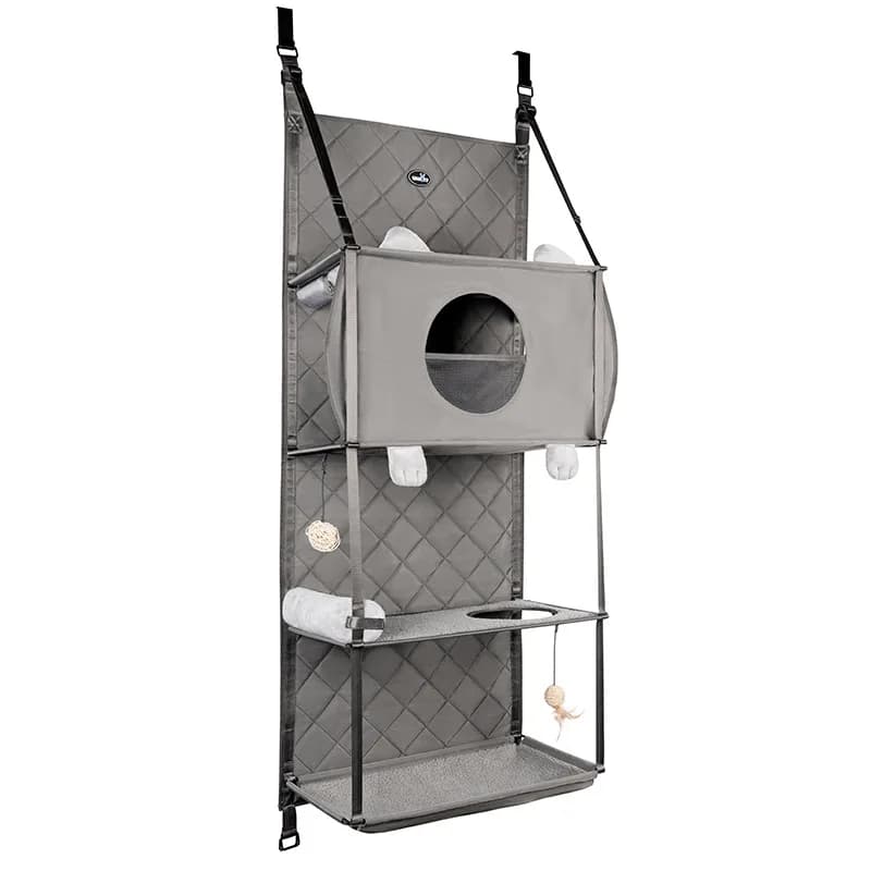 No Punching British Hanging Door Style Cat Climbing Frame Integrated Cat Nest Foldable Storage Cat Climbing Bag Behind The Door