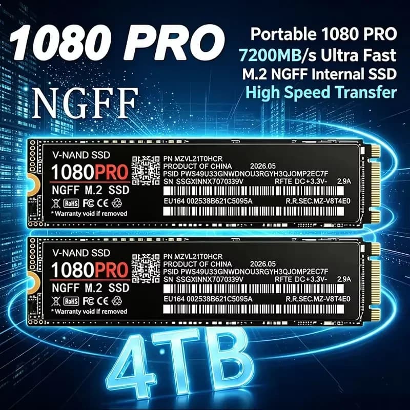 1080PRO NVMe M.2 SSD PCIe 4.0 500GB 1TB 2TB 4TB up to 7300MBs internal drive for laptop and desktop computer low power