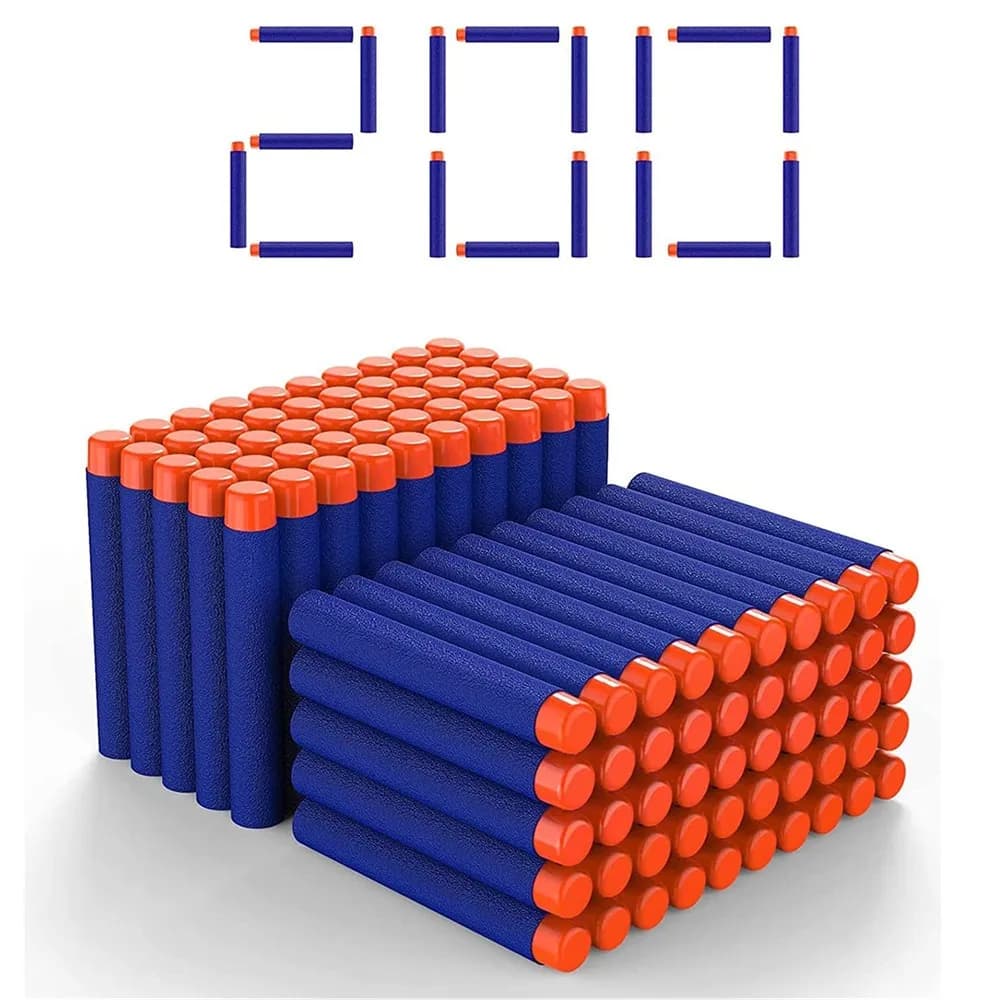 Over 6 Years Old 7.2cm Blue100pcs For Nerf Soft Bullets Darts Round Head Refill Sponge Darts Kids Children Toy Gun Bullets For N
