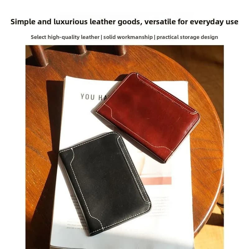 Full Grain Leather Passport Holder Travel Document Wallet Organizer with Card Slots for Business Trip Vacation