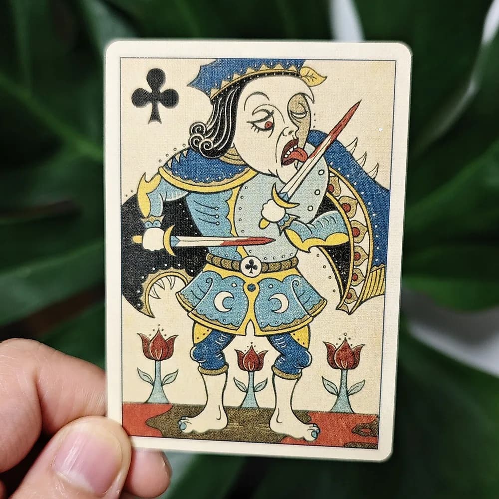 54 pezzi di carte da poker Royal Mischief Transformation Carte da gioco Set completo Mazzo Oracle stampato su cartoncino doppio in rilievo 9 * 6 cm