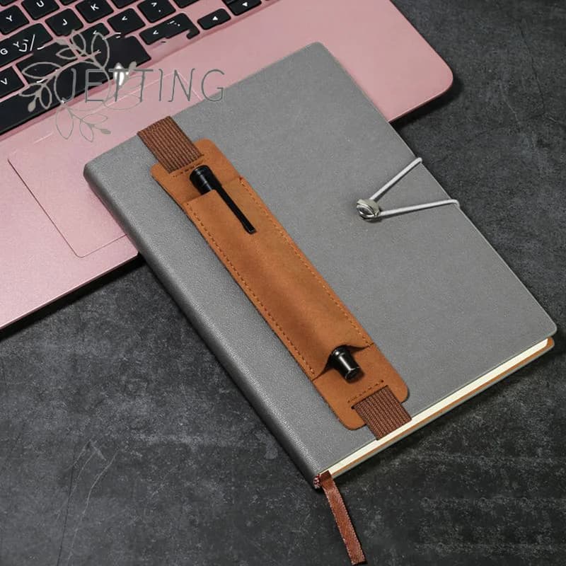 (SMTGDP11) Portapenne Elastico Regolabile in Pelle PU, Custodia per Penna Elastica per Notebook, Portapenne Staccabile da 8-1,5 Pollici
