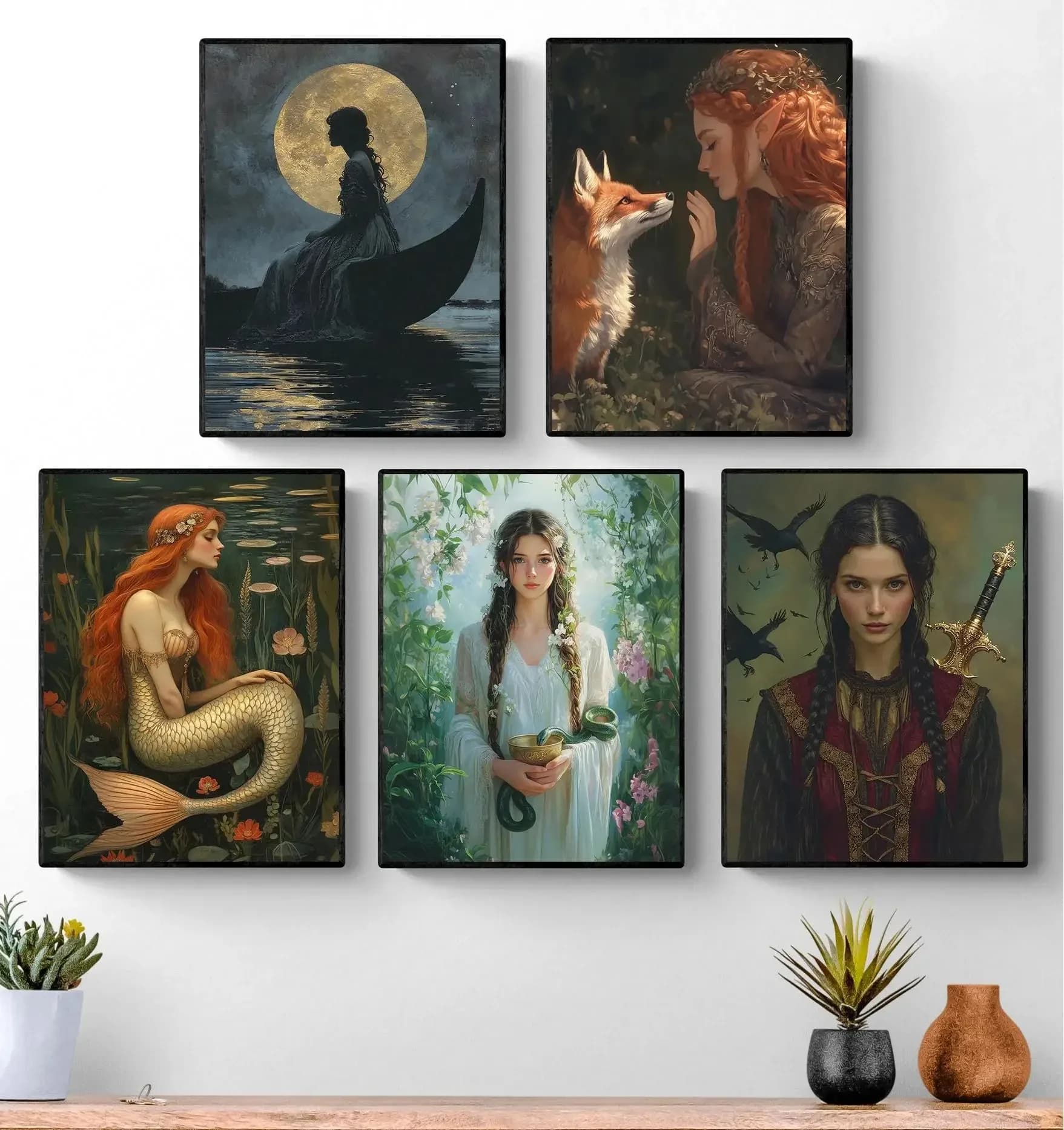 DIY Oil Painting By Numbers Surrealist Goddess Portrait Greek Mythological Art Home Decoration Wall Decor Best Gift Frameelss