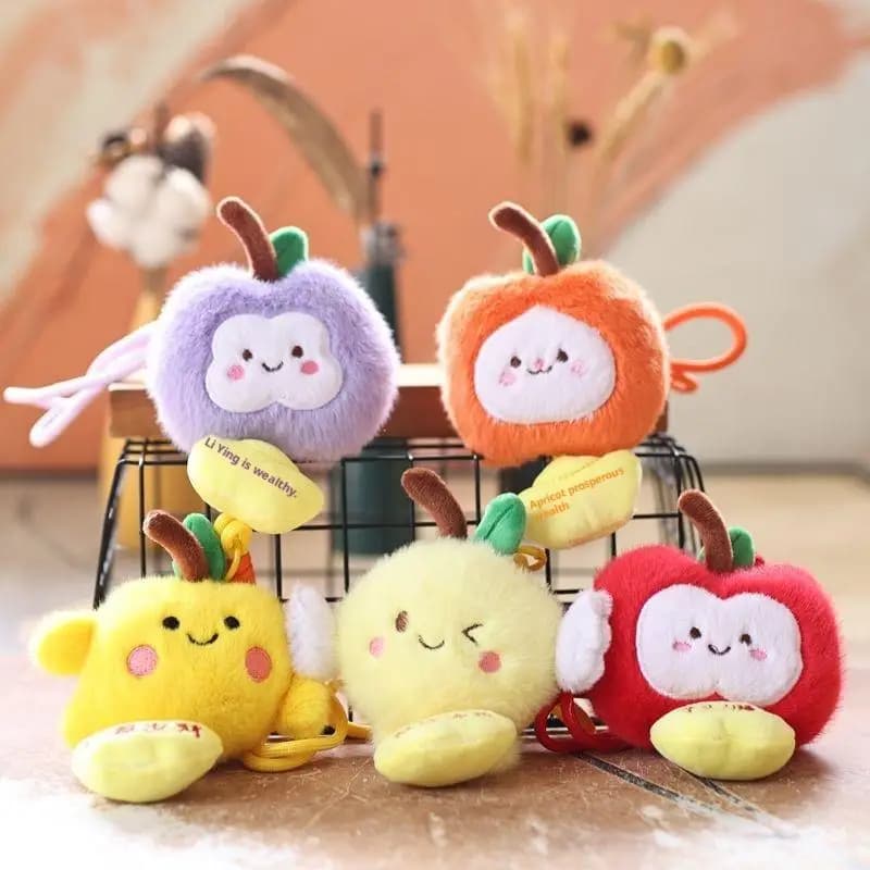 [JT] 1 Pezzo Simpatico Portachiavi a Forma di Pomelo, Ciondolo Morbido a Forma di Frutta Cartoon, Giocattolo di Peluche, Regalo di Compleanno o Natale per Ragazze e Ragazzi