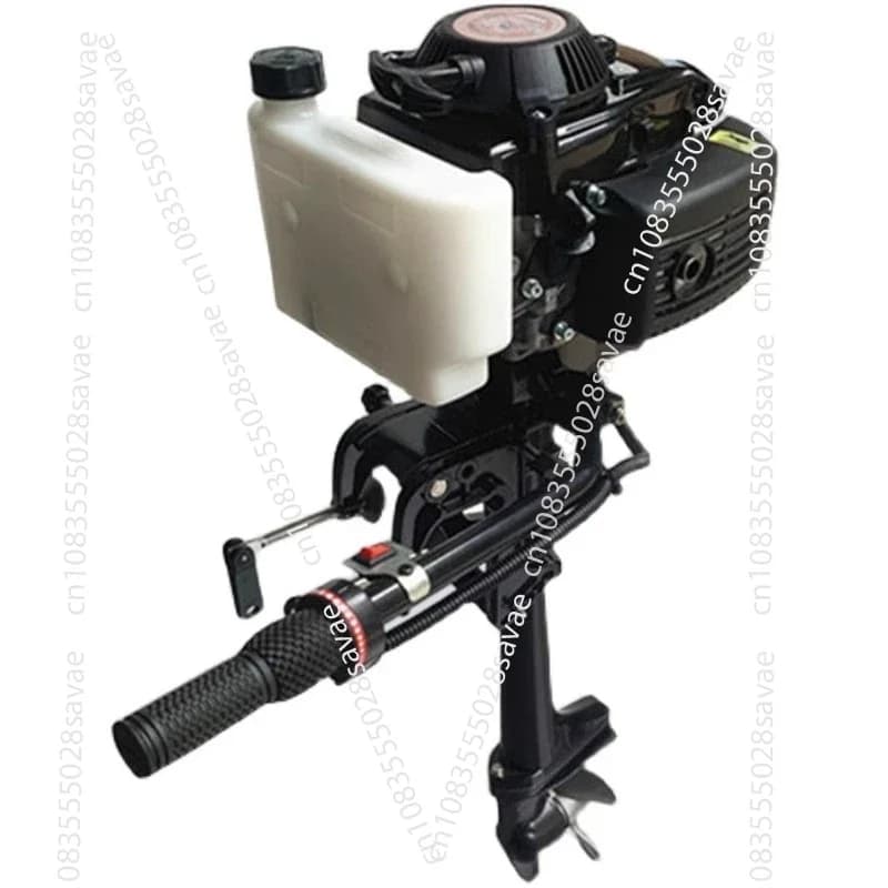 Motore Fuoribordo Thruster a 4 Tempi a Benzina, Motore per Kayak in Plastica con Elica Superiore