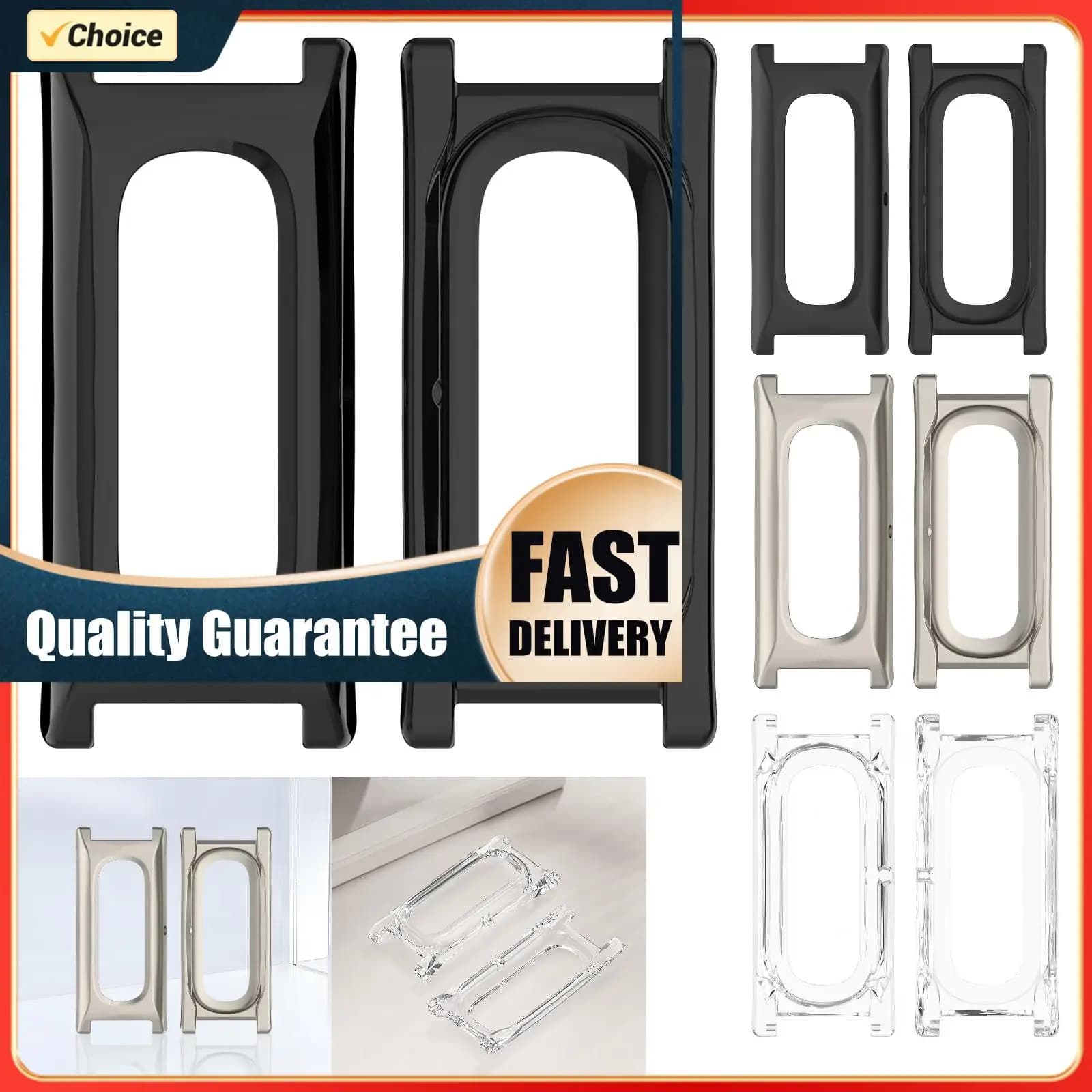 Hard PC Case for Google Fitbit Air Watchband 12mm Adapter Connector for Fitbit Air Protective Cover Frame Smartwatch Accessories
