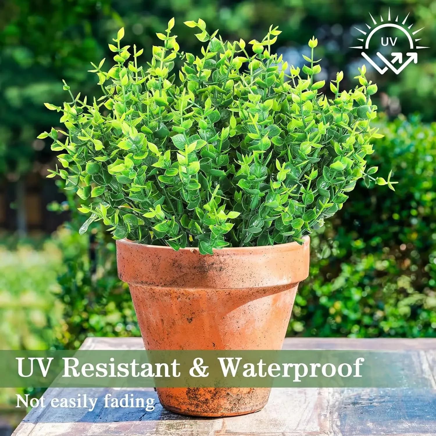 Faux Hanging Plants Outdoor Realistic Artificial Greenery No Fade Vines for Garden Porch Patio Window Box Balcony Decor