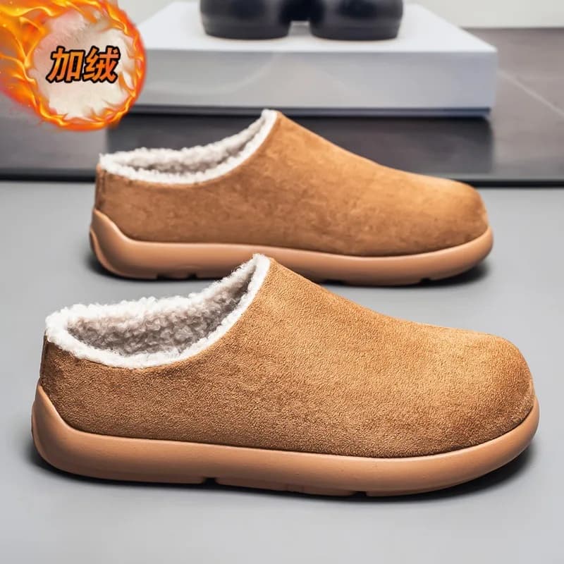 Scarpe da uomo 2025 Inverno Nuovo Baotou Scarpe casual con suola sottile Scarpe da uomo in cotone spesso caldo per la casa all'aperto