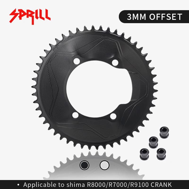 PASS QUEST SPRILL R8-7000 3mm offset (4 bulloni AERO) corona rotonda stretta e larga