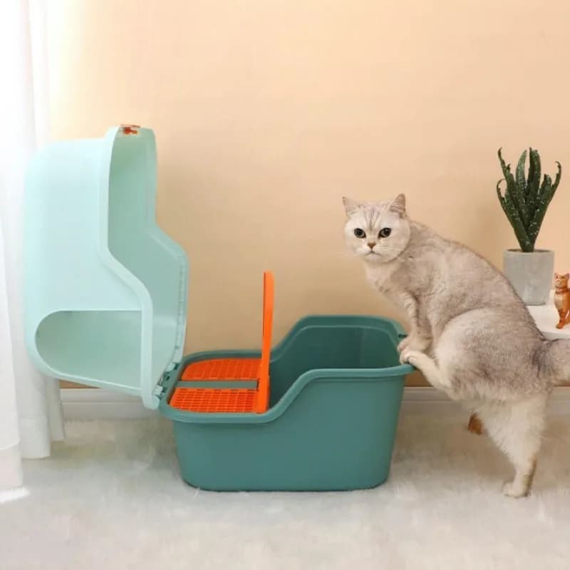 Toilette per gatti Corridoio lungo a prova di letti Prodotti per la pulizia degli animali domestici Forniture Accessori per deodorizzazione Padelle Corridoio Lettiera chiusa