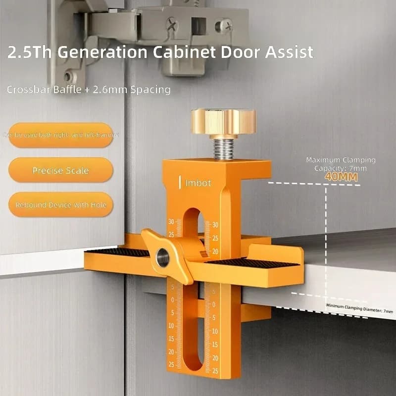 Aluminum Alloy Cabinet Door Installation Aid Punching Wardrobe Door Hanging Cabinet Leveler Wooden Tool Door Rebound Device