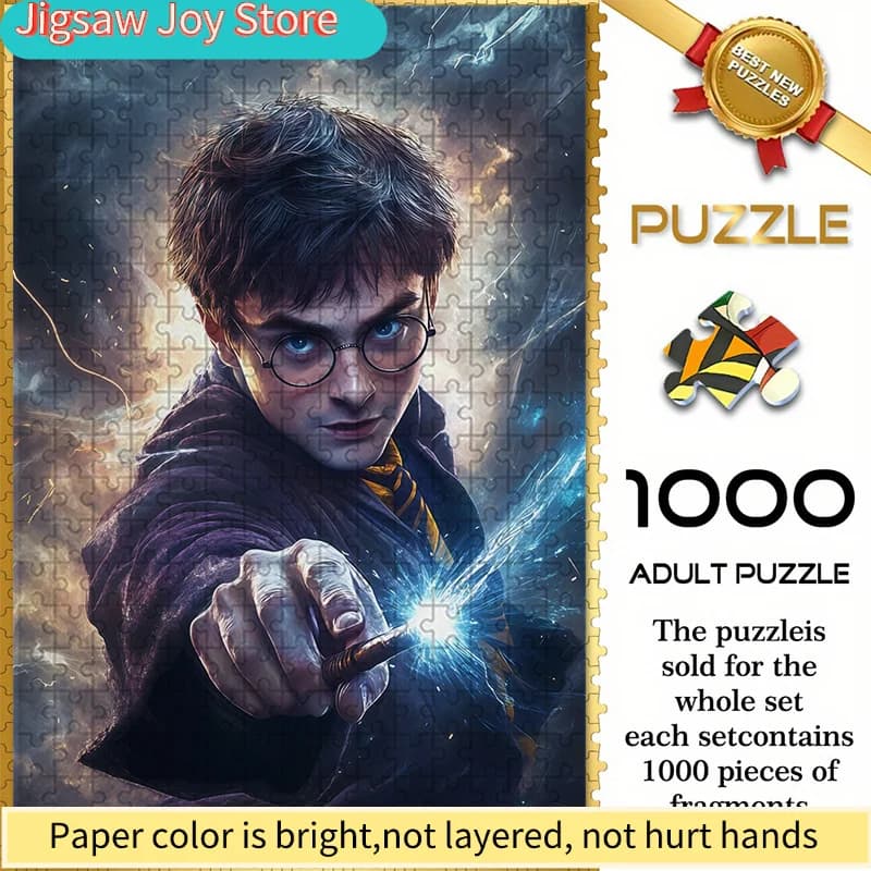 Puzzle senza cuciture Warner Bros Z9.25-82, motivo con incantesimi di Harry Potter Blu-Ray, puzzle spesso e resistente, un ottimo gioco mentale per adulti, perfetto