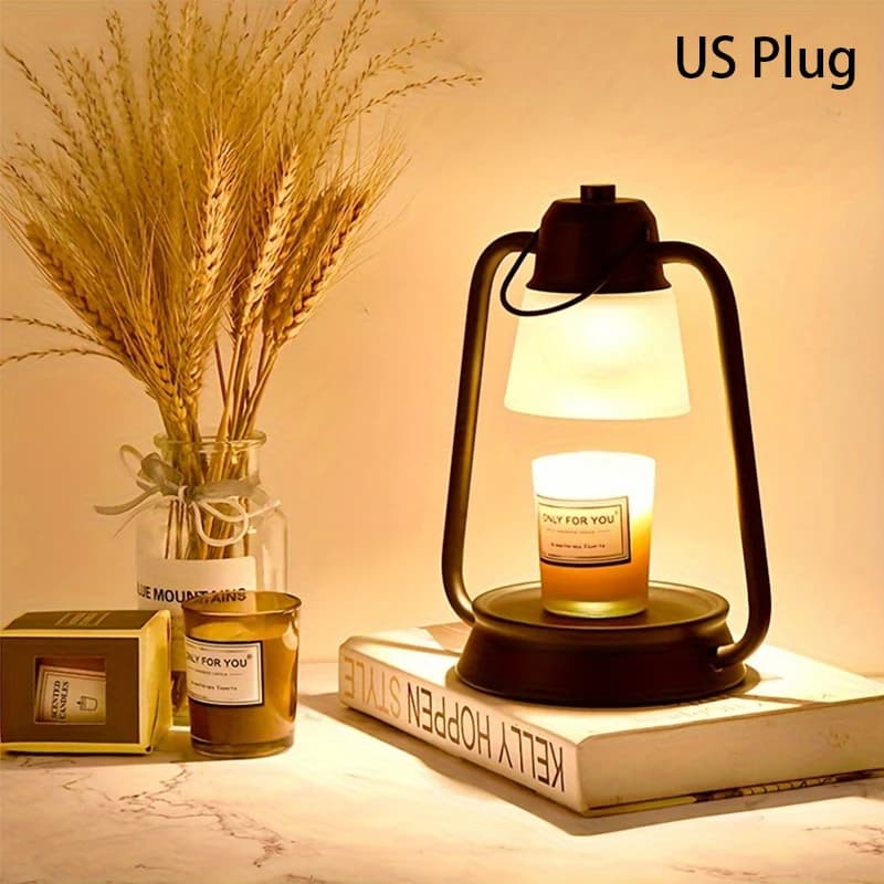 Vintage Electric Candle Melting Lamp With Timer Function, Includes 2 Bulbs, Mom Gift, Perfect For Bedroom Furniture