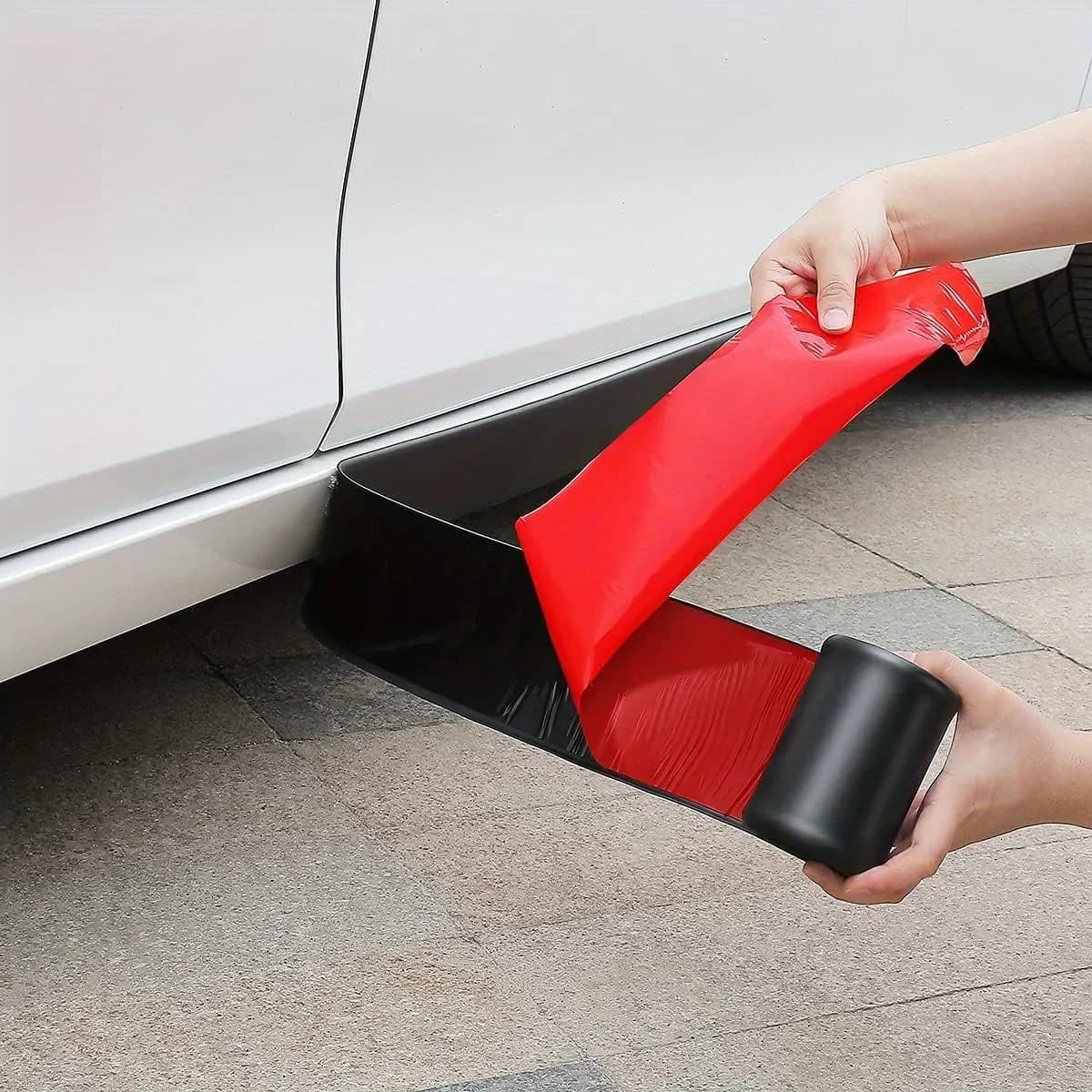 Protect car bumpers from scratches and damage - Universal rubber scratch resistant side skirt edge protection accessory