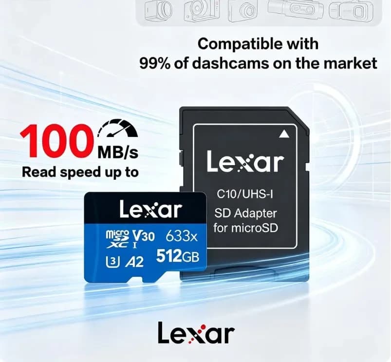 Lexar 633X Micro SD Card Memory Card Class 10 Blue TF Cards 128GB 64GB 32GB SDHC/SDXC UHS-I Flash Cards Dashcam Camcorder
