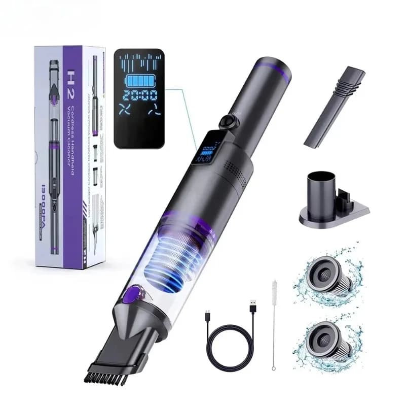 Pronto per la Spedizione: Aspirapolvere H2 per Auto Mini, 18000pa, Ricarica USB, Senza Fili, Aspiradora con Batteria