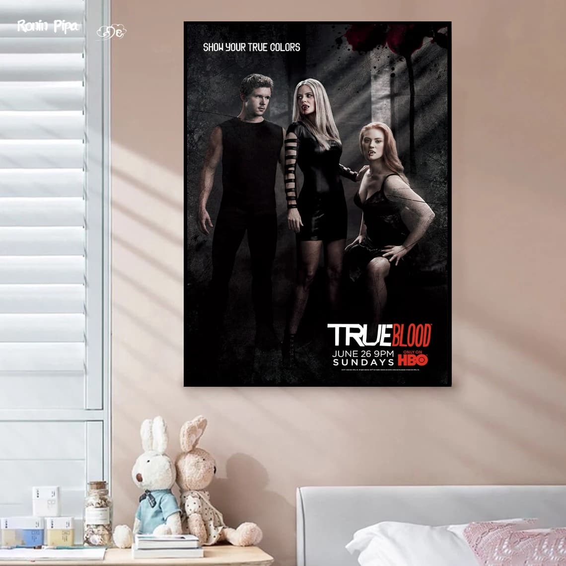 True Blood Classic Movie Poster Artistic Print on Canvas Painting Wall Images Living Room House Decorations (Unframed)