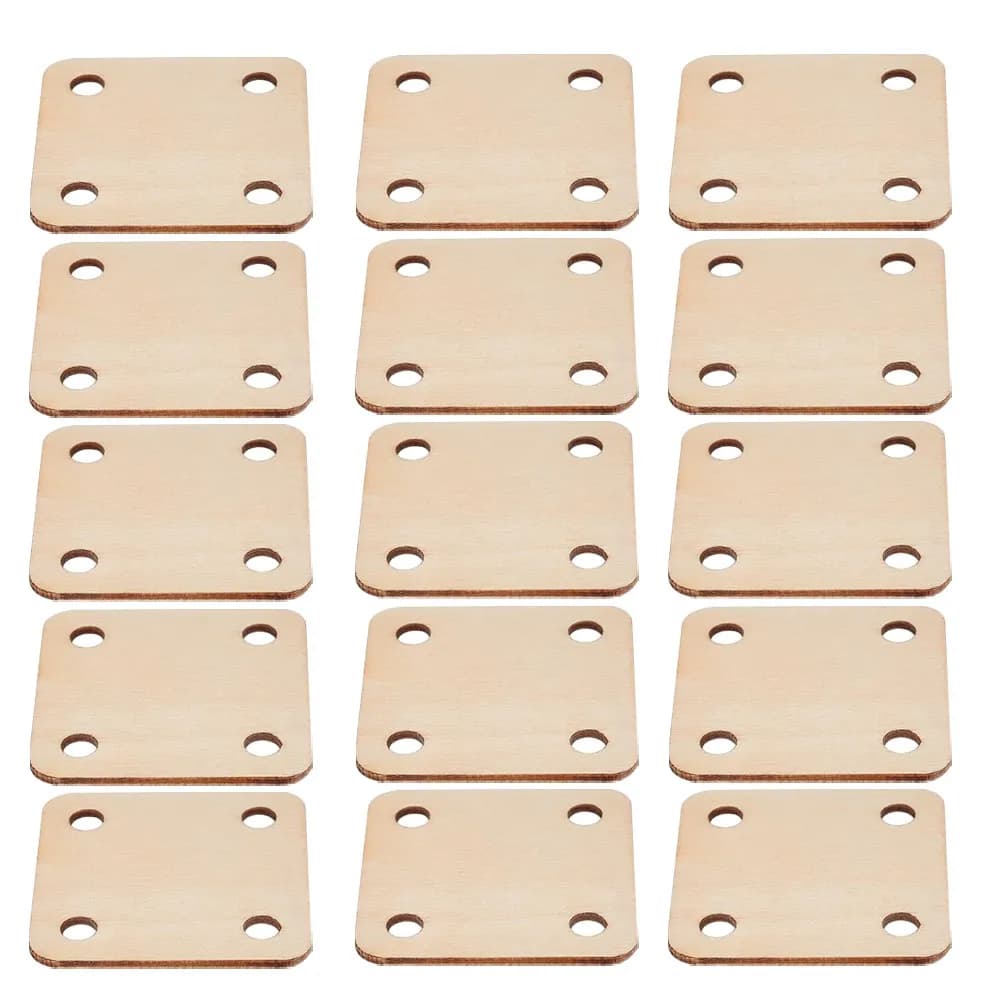 36Pcs Wooden Weaving Loom Board Blank Handcraft Card 4 Hole DIY Weaving Desktop Craft Kit Card Making Supplies