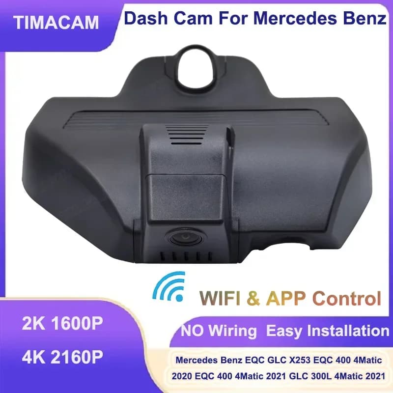 TIMACAM 2K 4K 2160P WIFI Dash Cam Camera For Mercedes Benz EQC 400 4Matic GLC 300 4Matic 2020 2021 2022 Auto DVR Video