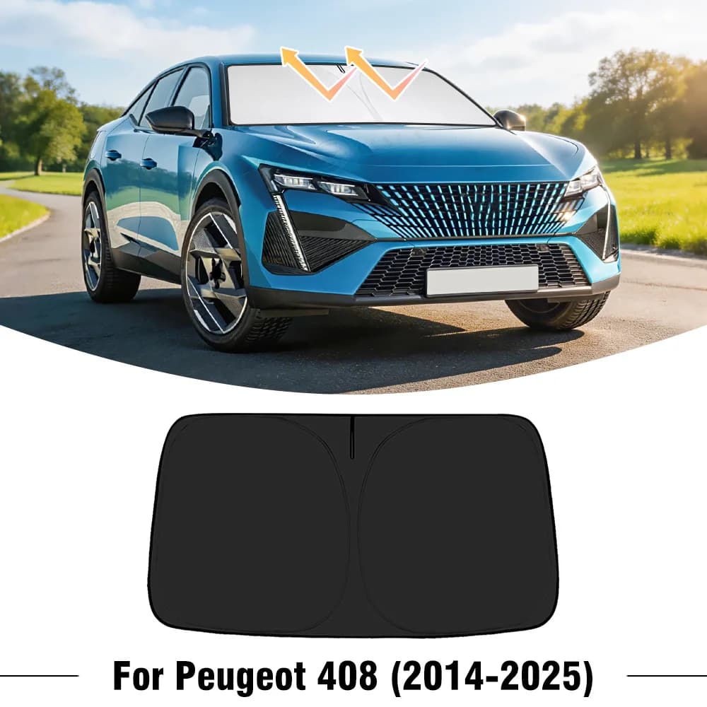 Parasole per Parabrezza Auto per Peugeot 408 2014-2022 2023 2024 2025, Copertura Anteriore, Protezione UV, Accessori