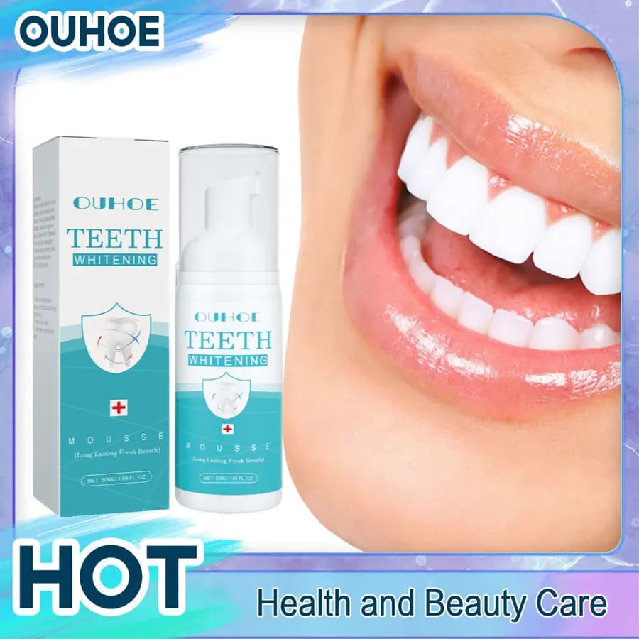Dentifricio in tooth whitening foam Deep Cleaning Plate Macchie Repair Scratch Fresh Food Hygiene Oral Care Mousse Dentifricio