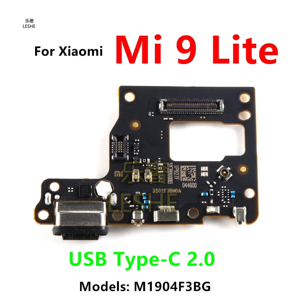 Connettore Dock per Xiaomi Mi 9 Mi9 Lite, Porta di Ricarica USB 18W, Cavo Flex con Microfono, Ricambio M1904F3BG