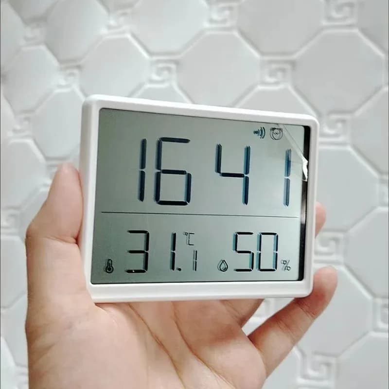 Orologio Digitale LCD Magnetico da Parete 3.7 Pollici, Orologio Sveglia Ultra Sottile per Frigorifero, Scrivania, Camera da Letto e Soggiorno