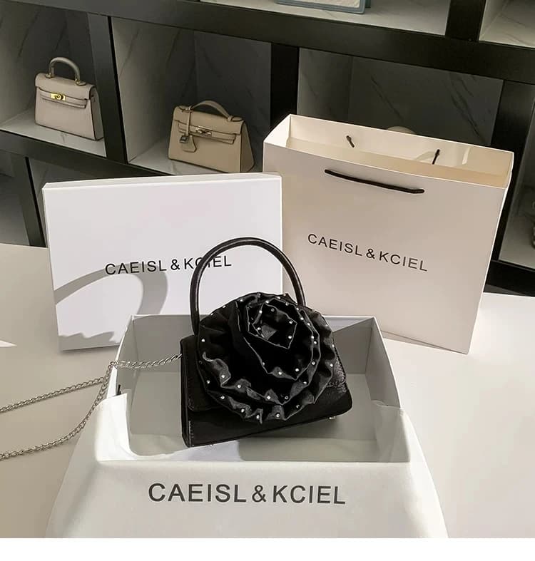 Luxury Fashion Satin Floral Women Handbag High Quality Exquisite Evening Bag Wedding Party Banquet Clutch Purse Shoulder Bag