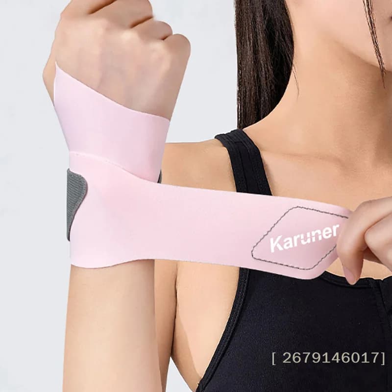 【YY26】1 Pezzo Supporto da Polso Sportivo Sottile Regolabile in Spandex per Distorsioni e Tendinite con Nastro di Fissaggio, Fascia da Polso, Tutore Articolare