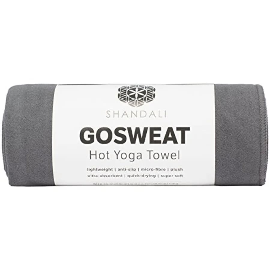 GoSweat Antiskid Towel for Hot Yoga in Microfiber Super Absorbent and Soft, Available in Various Colors, for Bikram Mats, Pilates and Yoga