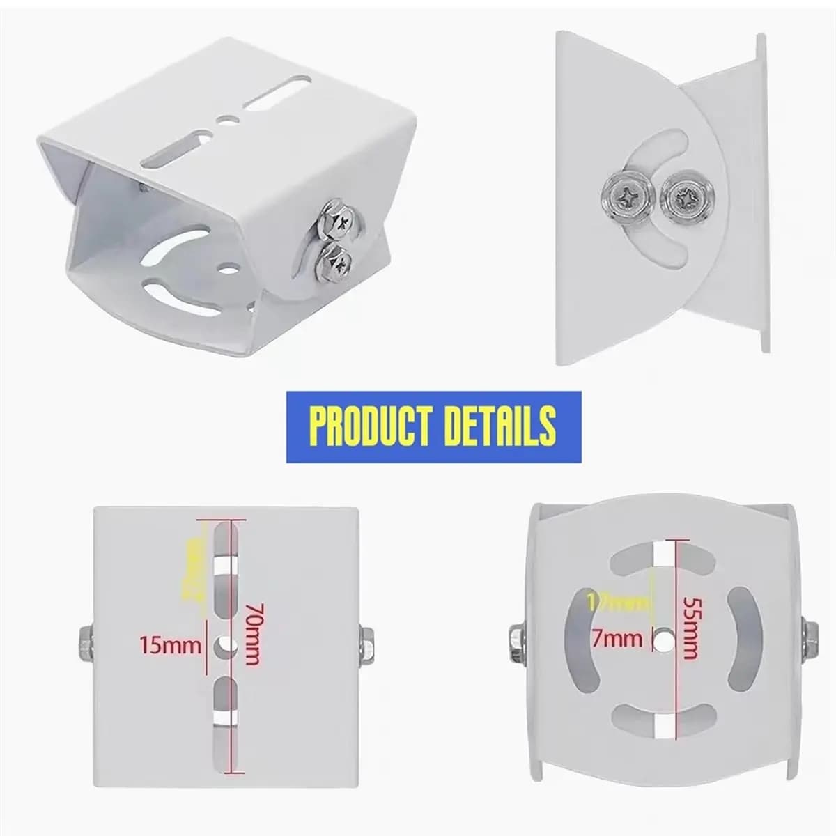 A40I 2D Adjustable Security Surveillance CCTV Camera Mounting Bracket Head Universal Joint Bracket Crossbar Adapter