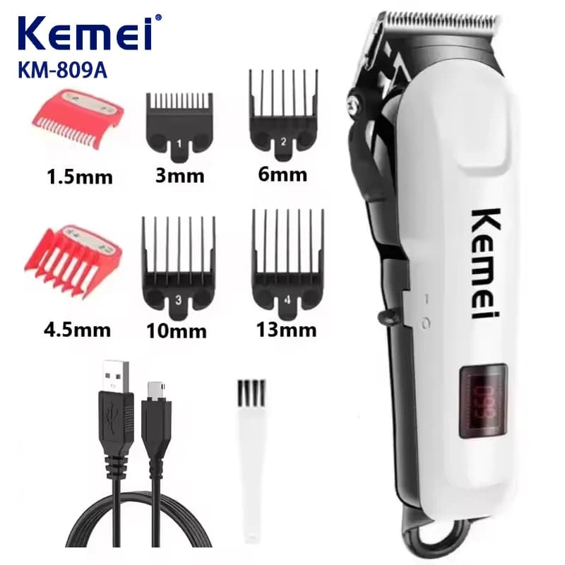 Kemei 809A Tagliacapelli o Regolabarba Wireless Professionale Ricaricabile per Uomo