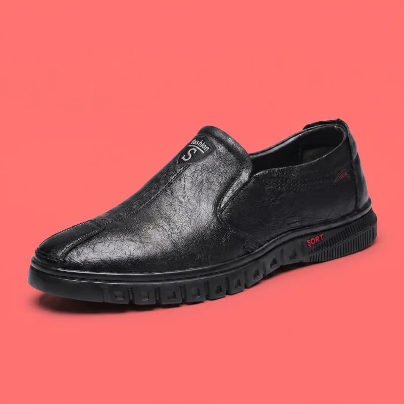 Mocassini in Pelle da Uomo Antiscivolo, Scarpe Casual Traspiranti per Camminare, per Lavoro, Ufficio e Guida