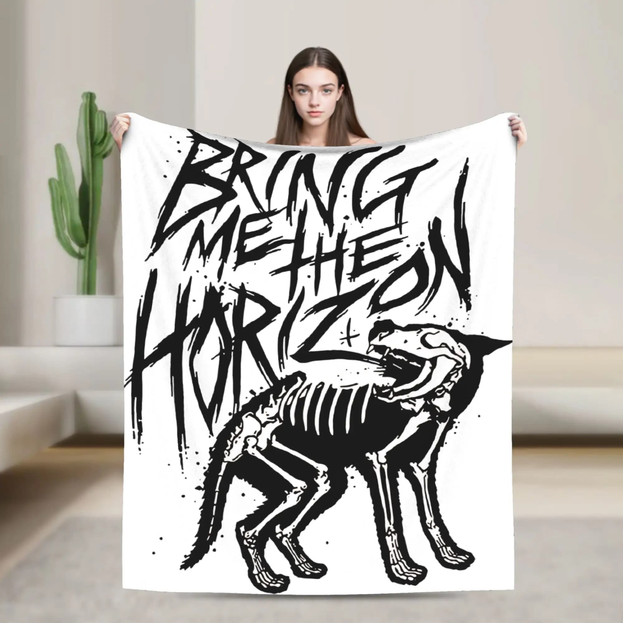 BMTH Bring Me The Horizon Coperta calda e morbida British Rock Band Camping Biancheria da letto in peluche Copriletto in flanella Copridivano