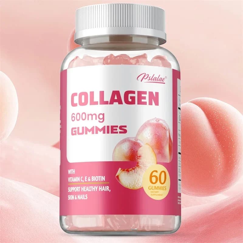 Collagen gumella 600 mg - Hydrolyzed collagen peptide supplement with vitamin C, zinc and biotin to help maintain healthy skin