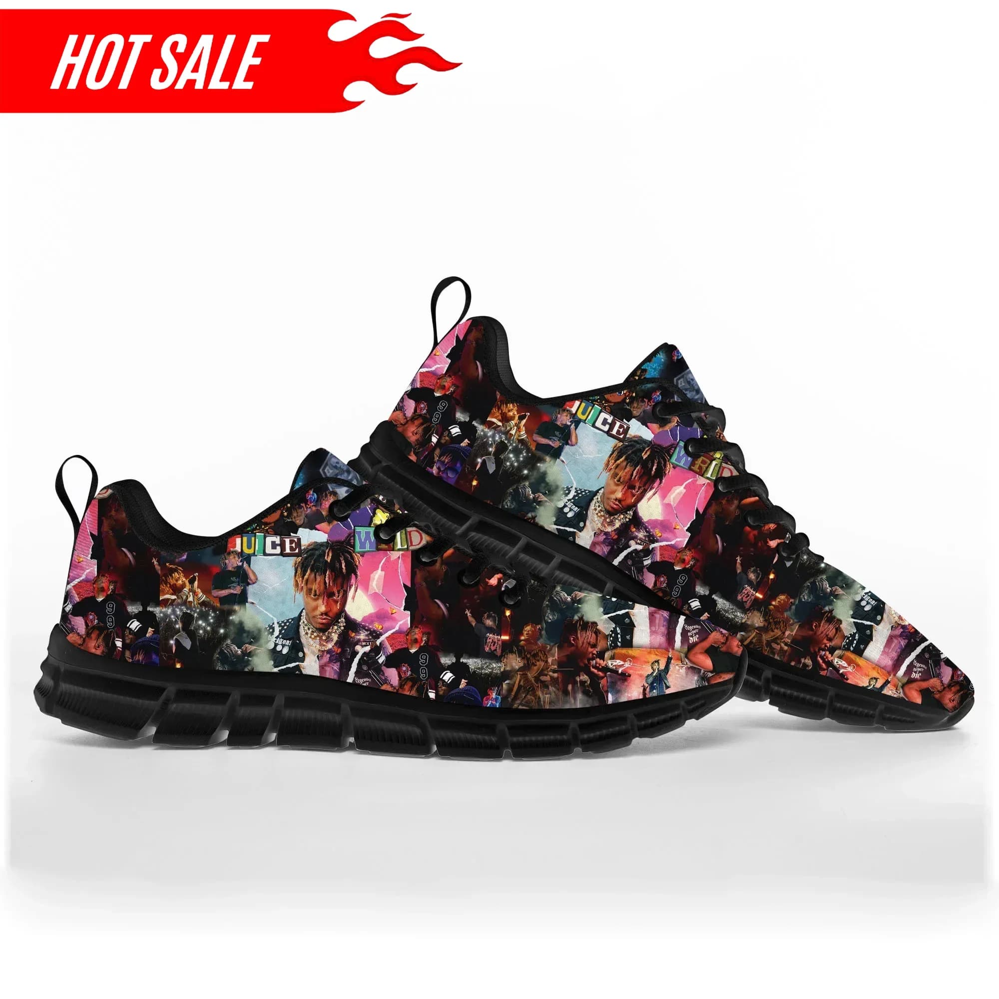 Hot Juice Wrld Rapper Hip Hop Sports Shoes Men Women's Gymnastics Shoes For Teenagers Cantante High Quality Casual Shoes For Couples
