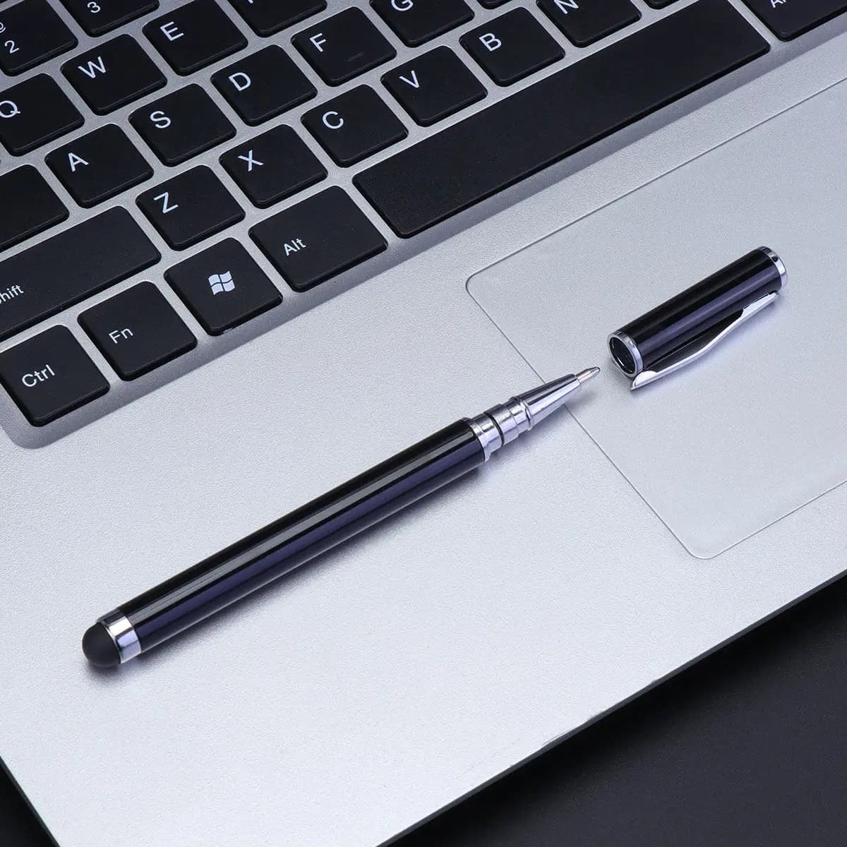 10 Pezzi Penna Stilo Touch Screen 2-in-1 Capacitiva in Alluminio con Punta a Sfera per Smartphone, Tablet, Disegno, Giochi e Appunti