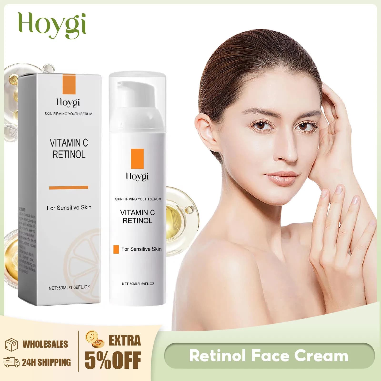 Face cream at the retinol Dissolvency thin line Removal of dark spots Shrinking of pores Anti lentils Lifting Moisturizing cream brightening to vitamin C