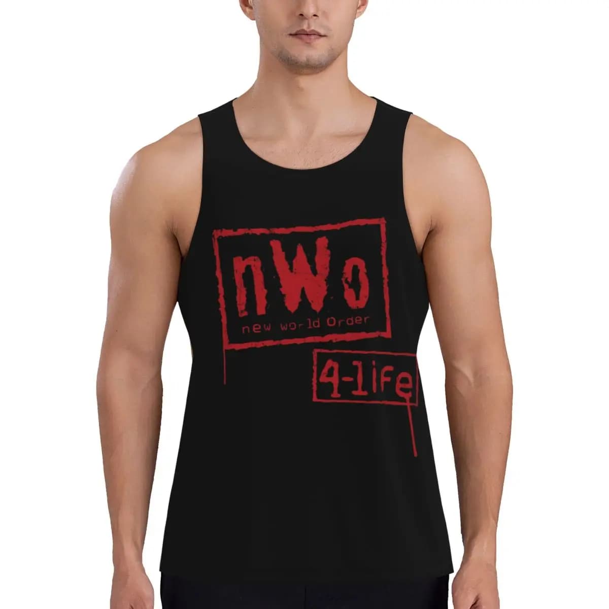 Nwo 4-Life Red Bodybuilding Canotte stampate Canotte da uomo Gilet muscolare Camicia senza maniche maschile Palestra Fitnes Abbigliamento da allenamento