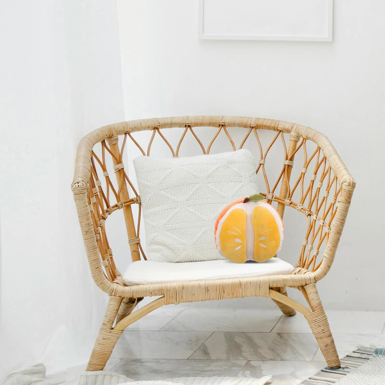 Cuscino Morbido Realistico a Forma di Arancia per Bambini e Adulti, Decorazione per Casa, Soggiorno, Camera da Letto, Divano, Sedia, Pavimento, Setup Gaming