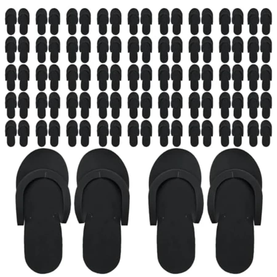 Mepase 90 Pairs Pedi Slippers Disposable Flip Flops Bulk Foam Spa Pedicure Slippers Sandals for Guests Women Men Feet Nail Salo