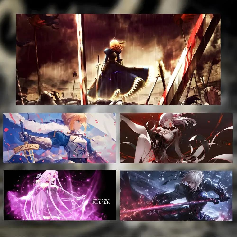 fate visual novel anime F-Fate stay night Mouse Pad Large Thick Desk Pad Stitched Edges Gaming Mouse Mat for PC