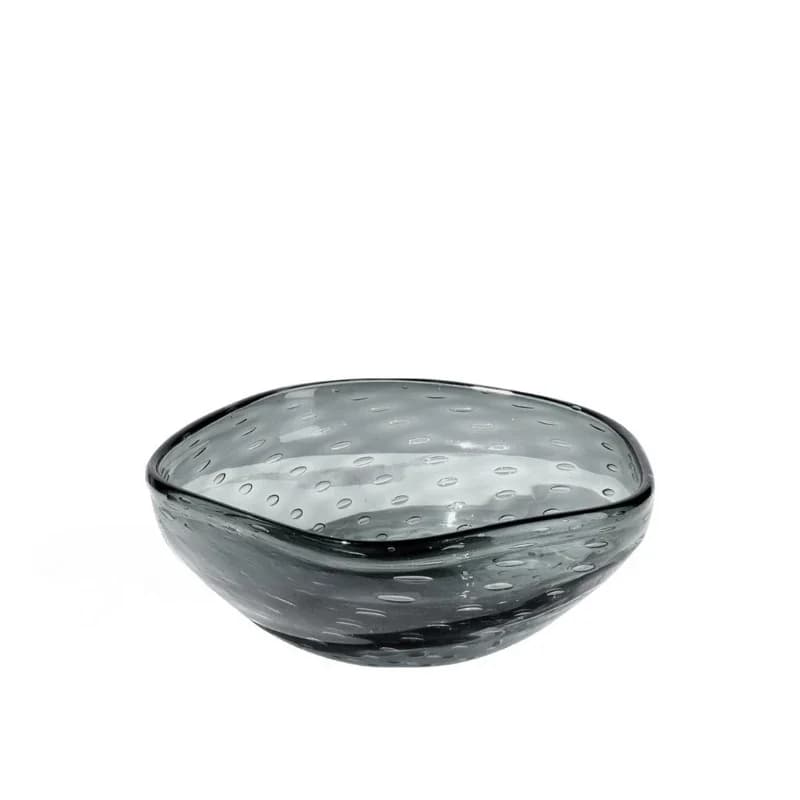 Piatto di frutta in vetro moderno e minimalista di fascia alta, tavolo da pranzo, tavolo da bar, tavolino, piatto di frutta secca, ornamento morbido