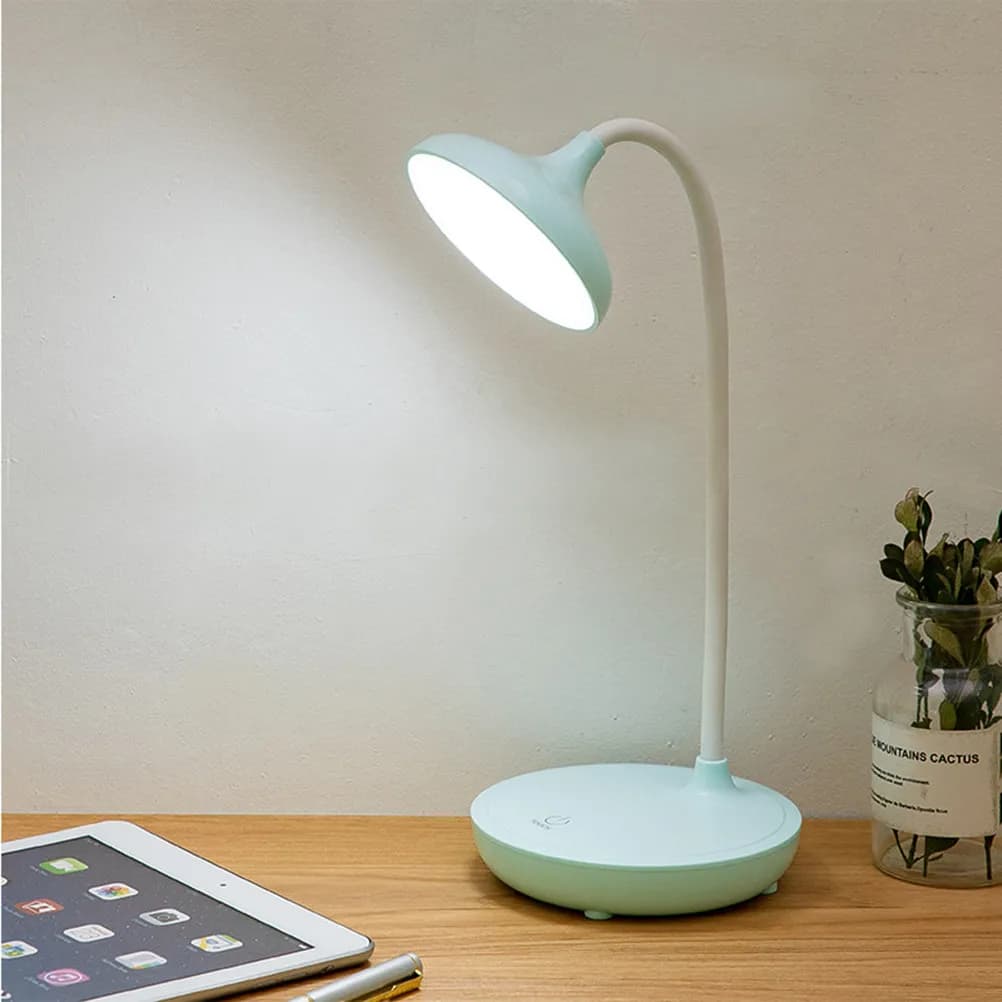 Creative Touch Eye Protection Desk Lamp USB Charging 3-Level Dimmable Light for Book Reading Home Office Study Night Light