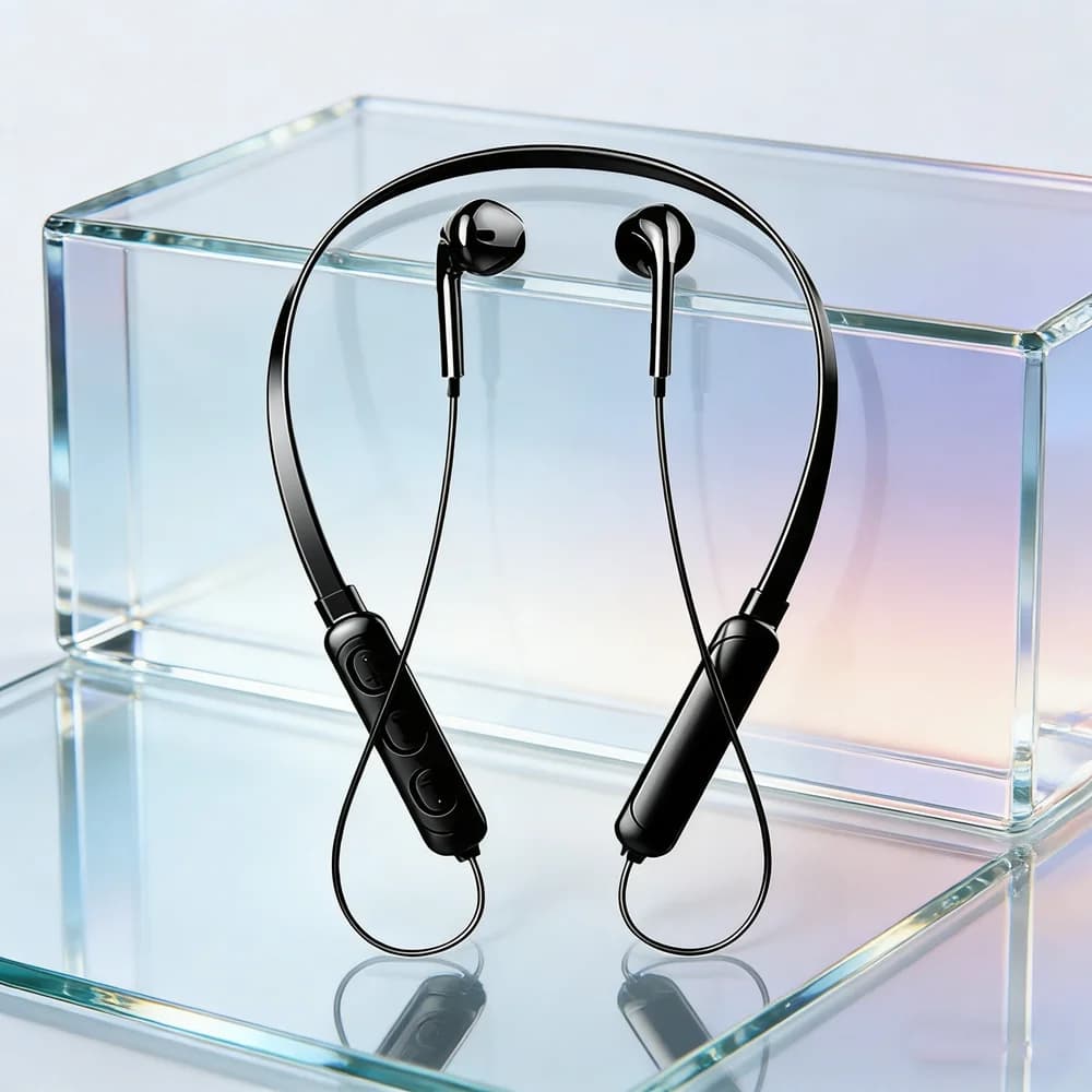 Auricolari Bluetooth 5.3 Wireless con Microfono, Tipo a Collare, Cuffie Stereo Bluetooth