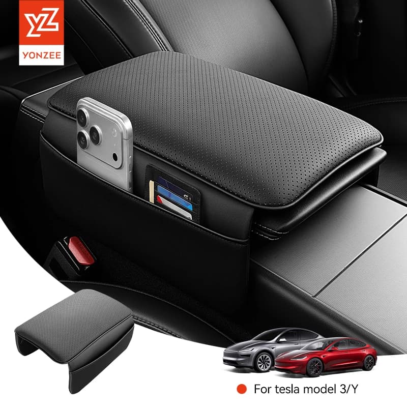 YZ For Tesla Model 3 Y YL Juniper Highland Armrest Pad Soft Case Center Console Box Cover Aanti-scratch 2026 Accessories