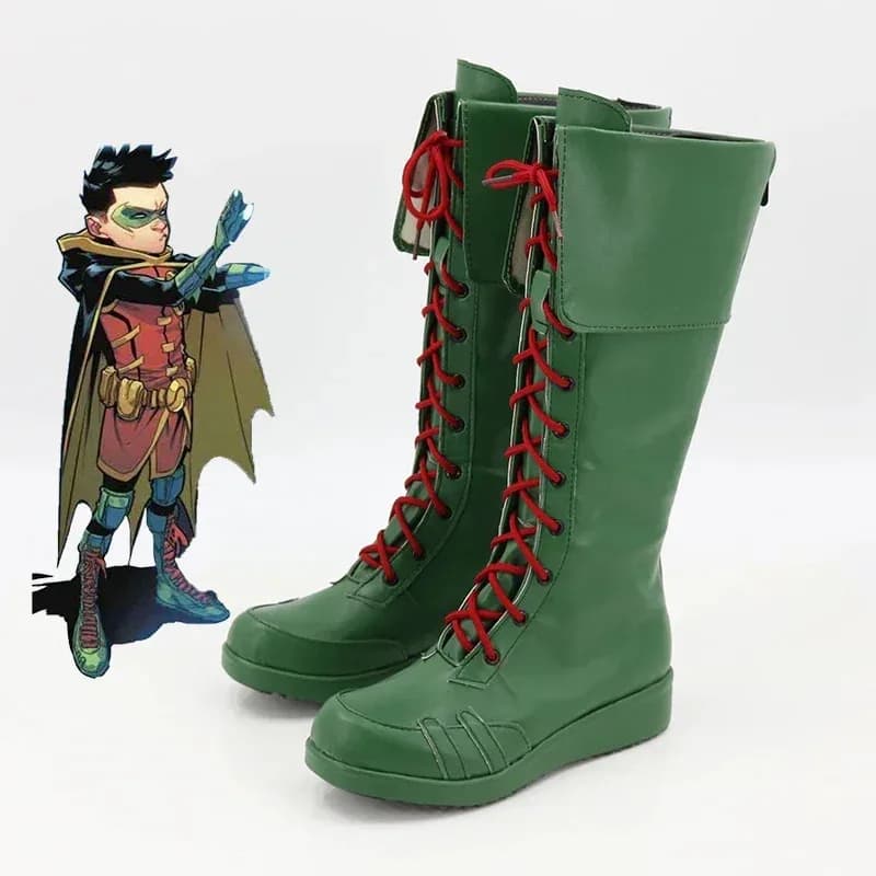 NewGame Shoes Cosplay Damian Wayne Robin Boots Halloween Costume Accessories Puntelli2025c;5,v'8.d;
